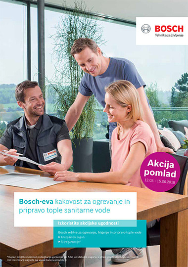 Bosch-eva kakovost za ogrevanje in pripravo tople sanitarne vode